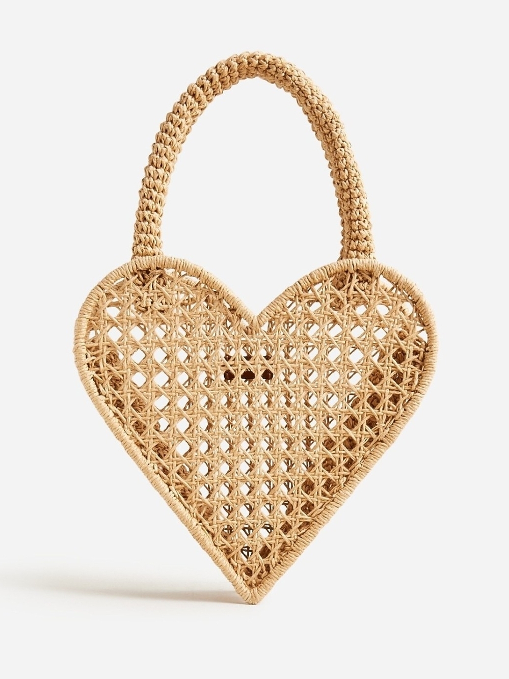 J. Crew Natural Straw Heart Tote